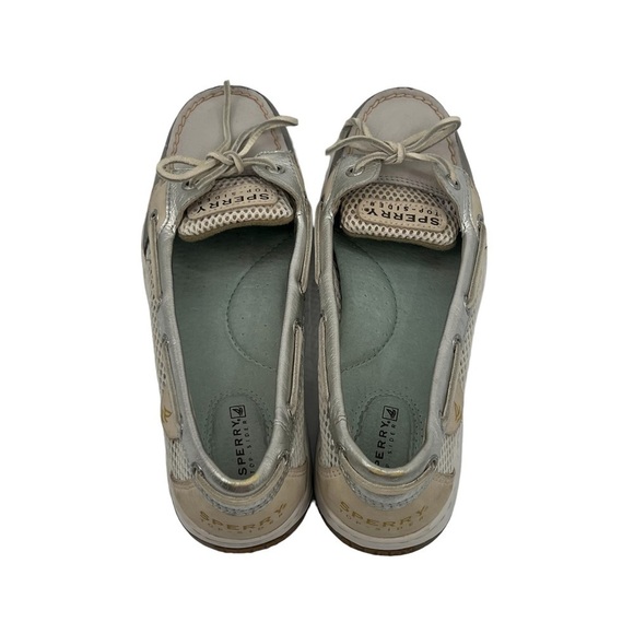 Sperry Topsider Silver Angelfish Boat Shoes Size 8.5 Women’s - Picture 4 of 8